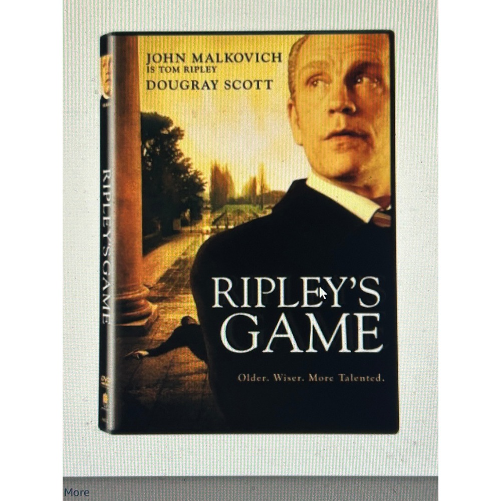Ripley's Game DVD Disc Only John Malkovich Crime Thriller Tested Works